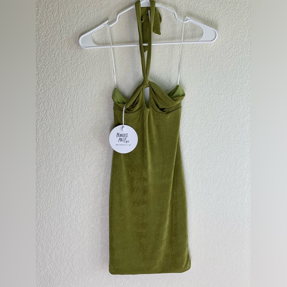 Princess Polly SYDNEE MINI DRESS GREEN